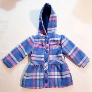 Disney Princess Girl Pink Blue White Button Down Coat/Jacket, Size 12 Months